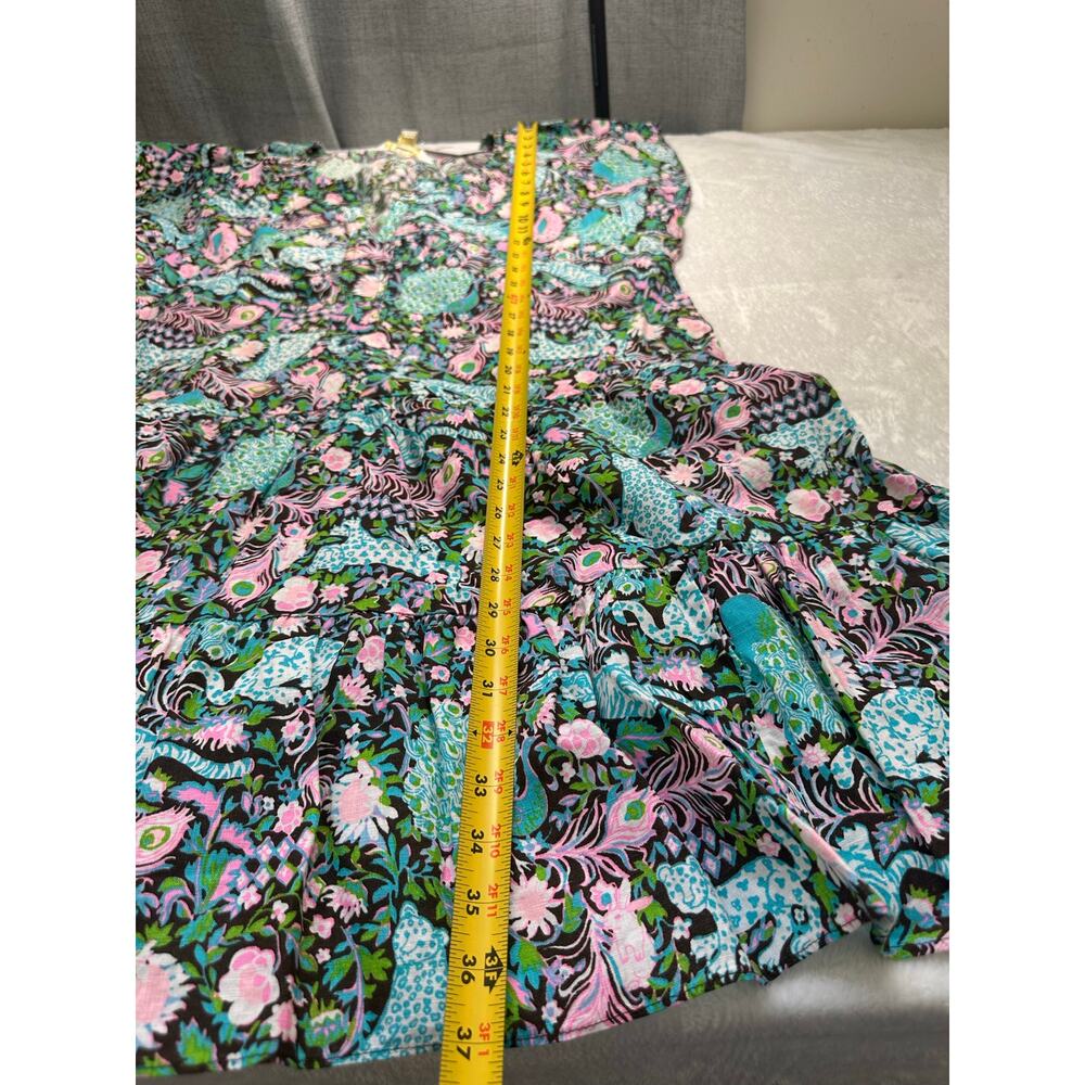 NWT Lilly Pulitzer  Norella Flutter Sleeve Linen Dress 100% Linen Size XL - Picture 4 of 9